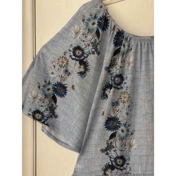 Avenue Light Blue Womens Shirt Skirt 18/20 Pre-Owned - Picture 3 of 16